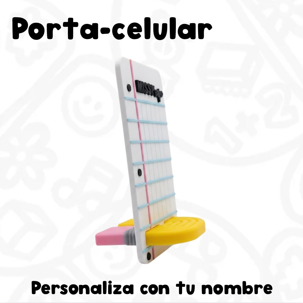 Porta Celular Hoja de Libreta - Personalizado