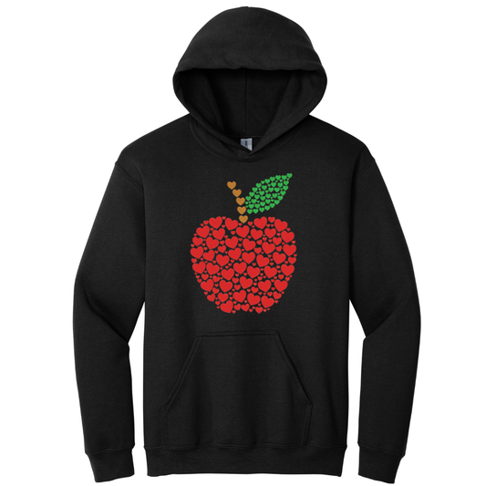 Hoodie Manzana Corazones