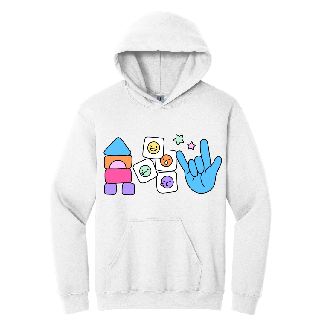 Hoodie Bloques Caritas Mano