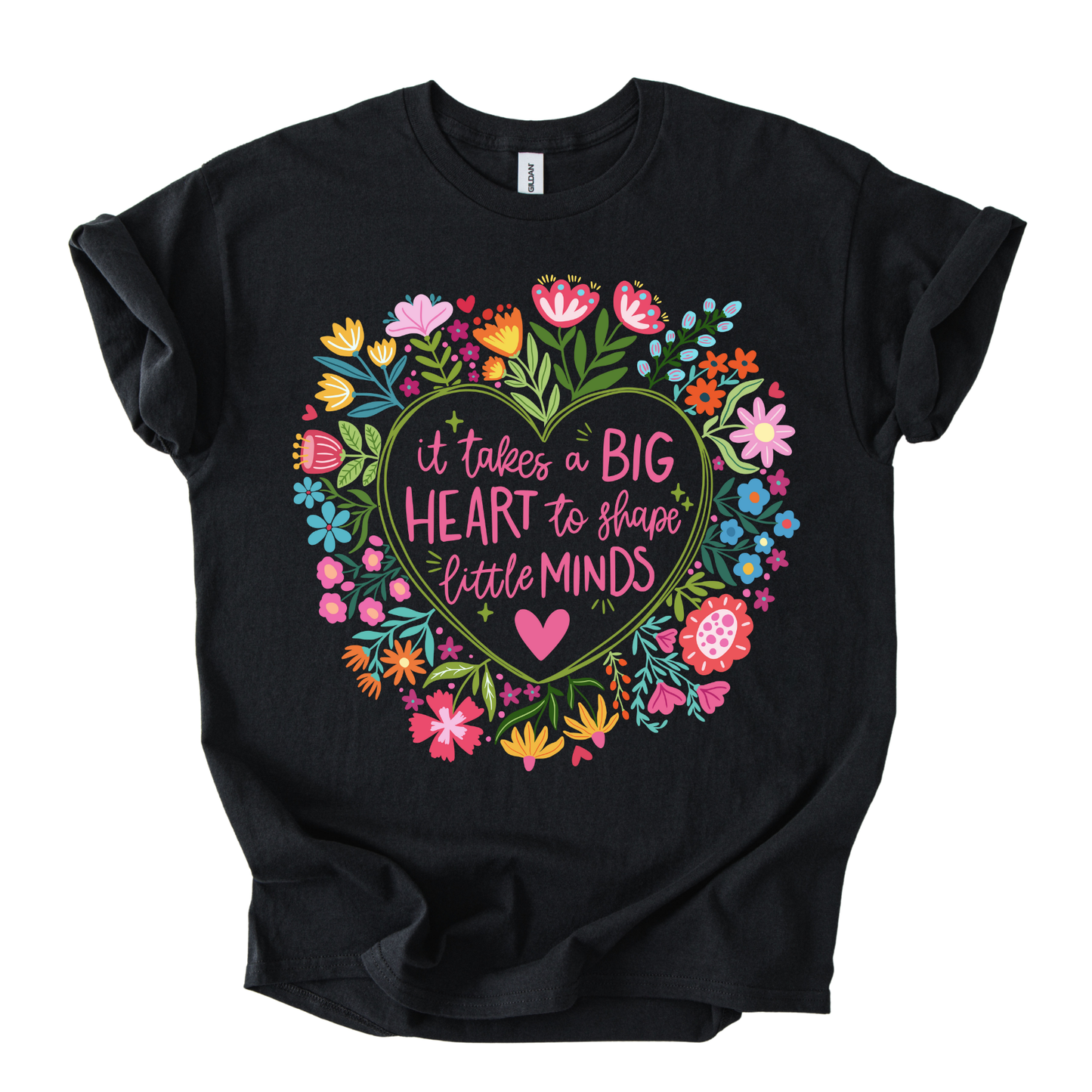 Camiseta Big Heart Little Minds Flores