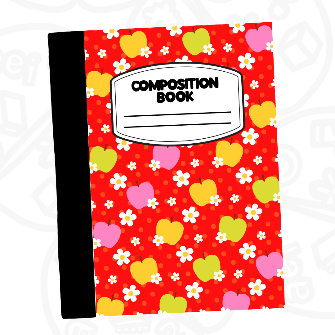 Cuaderno Composition Manzanas y flores