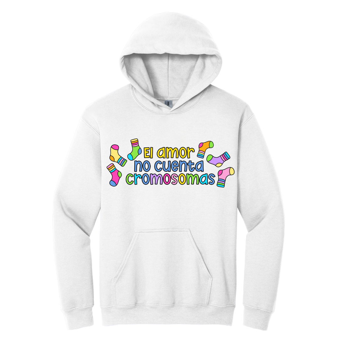 Hoodie El amor no cuenta cromosomas