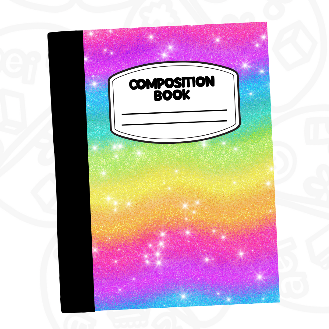 Cuaderno Composition Glitter colores