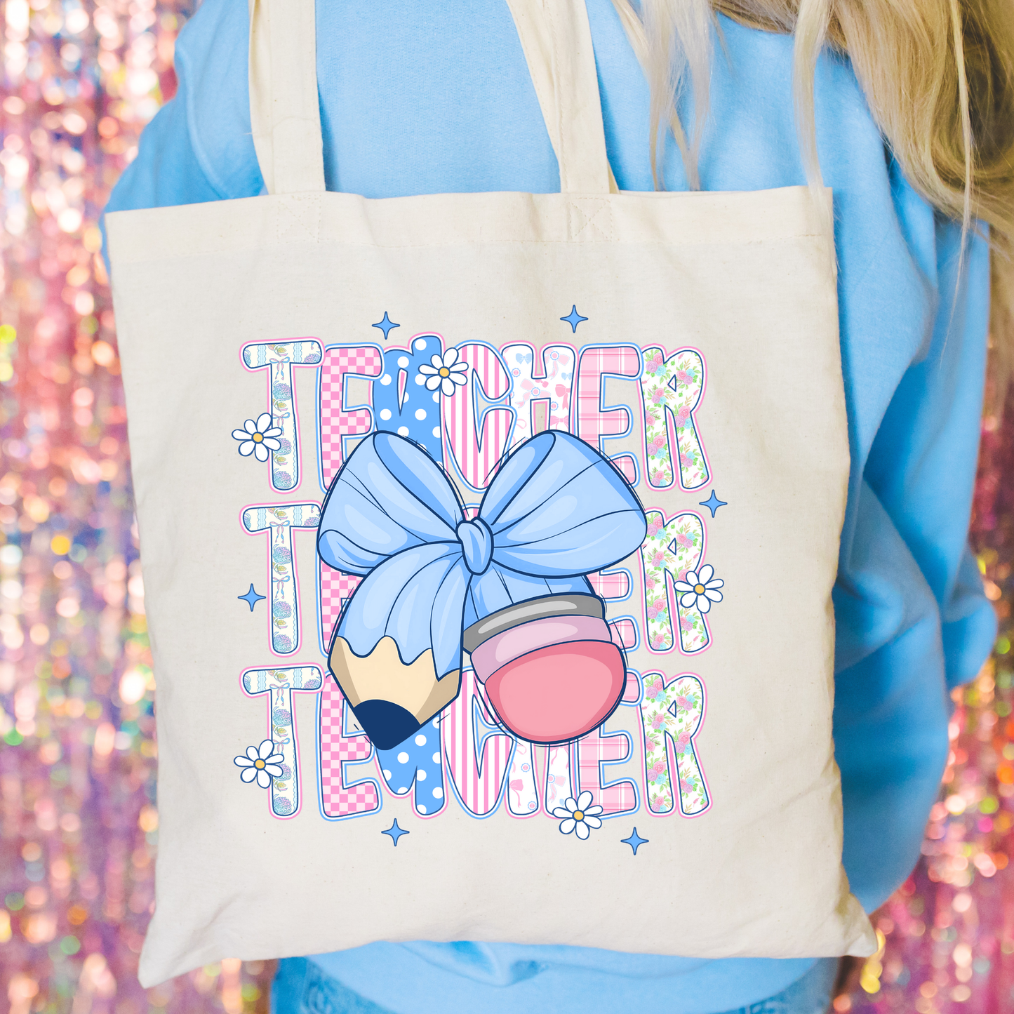 Tote bag - Moño retro pastel