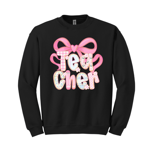 Sudadera Teacher Moño Pastel