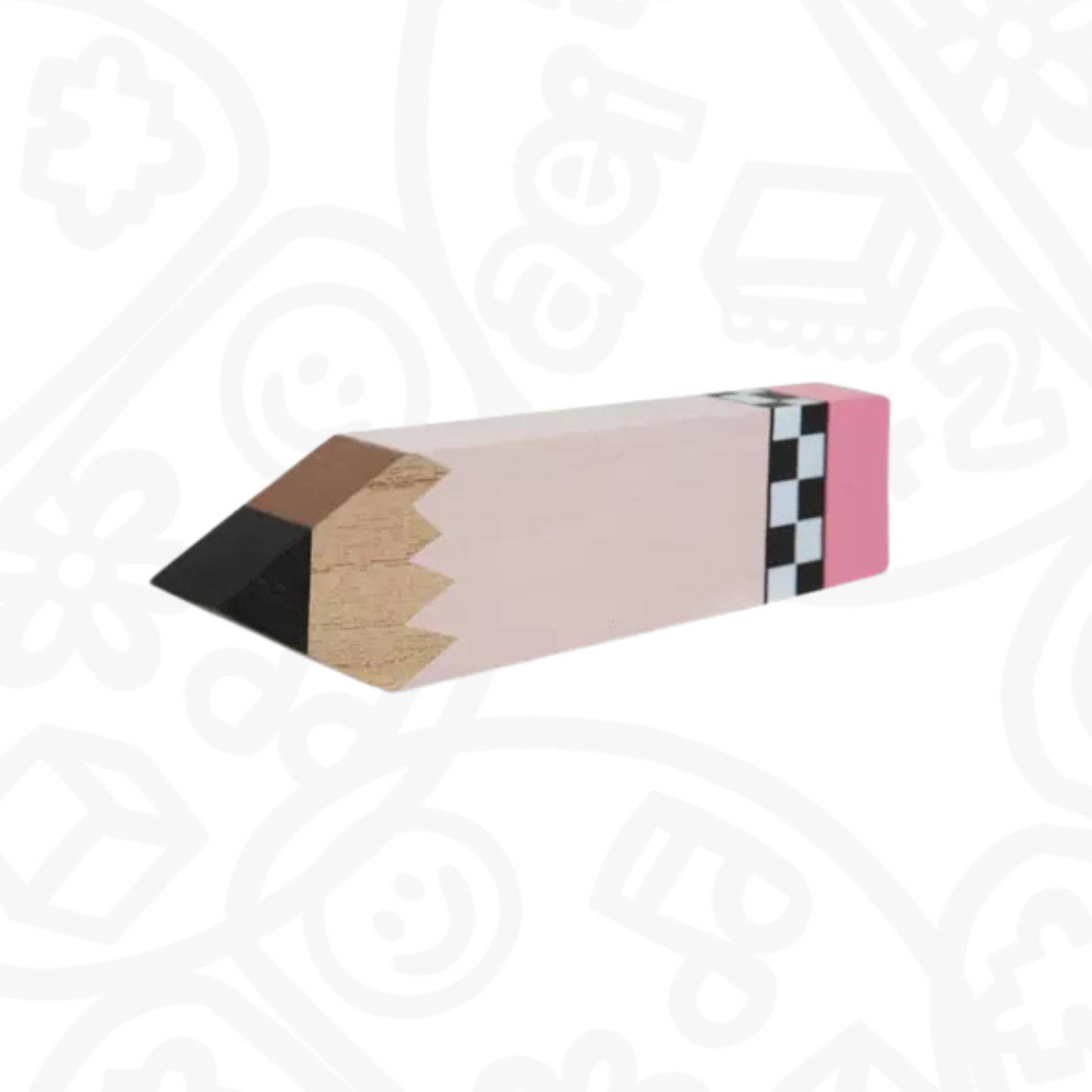 Lápiz decorativo de madera rosa