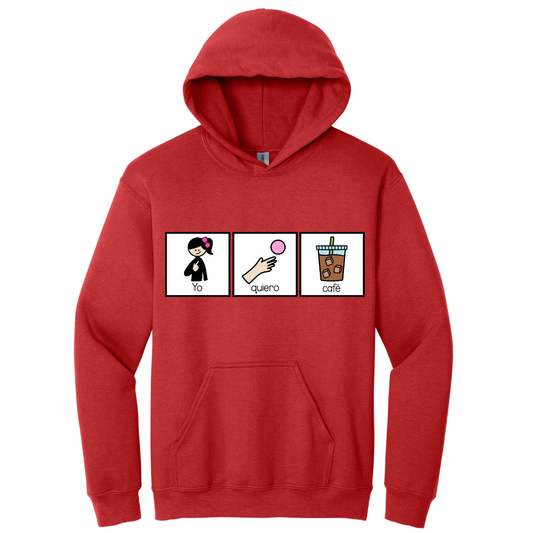 Hoodie Yo quiero café