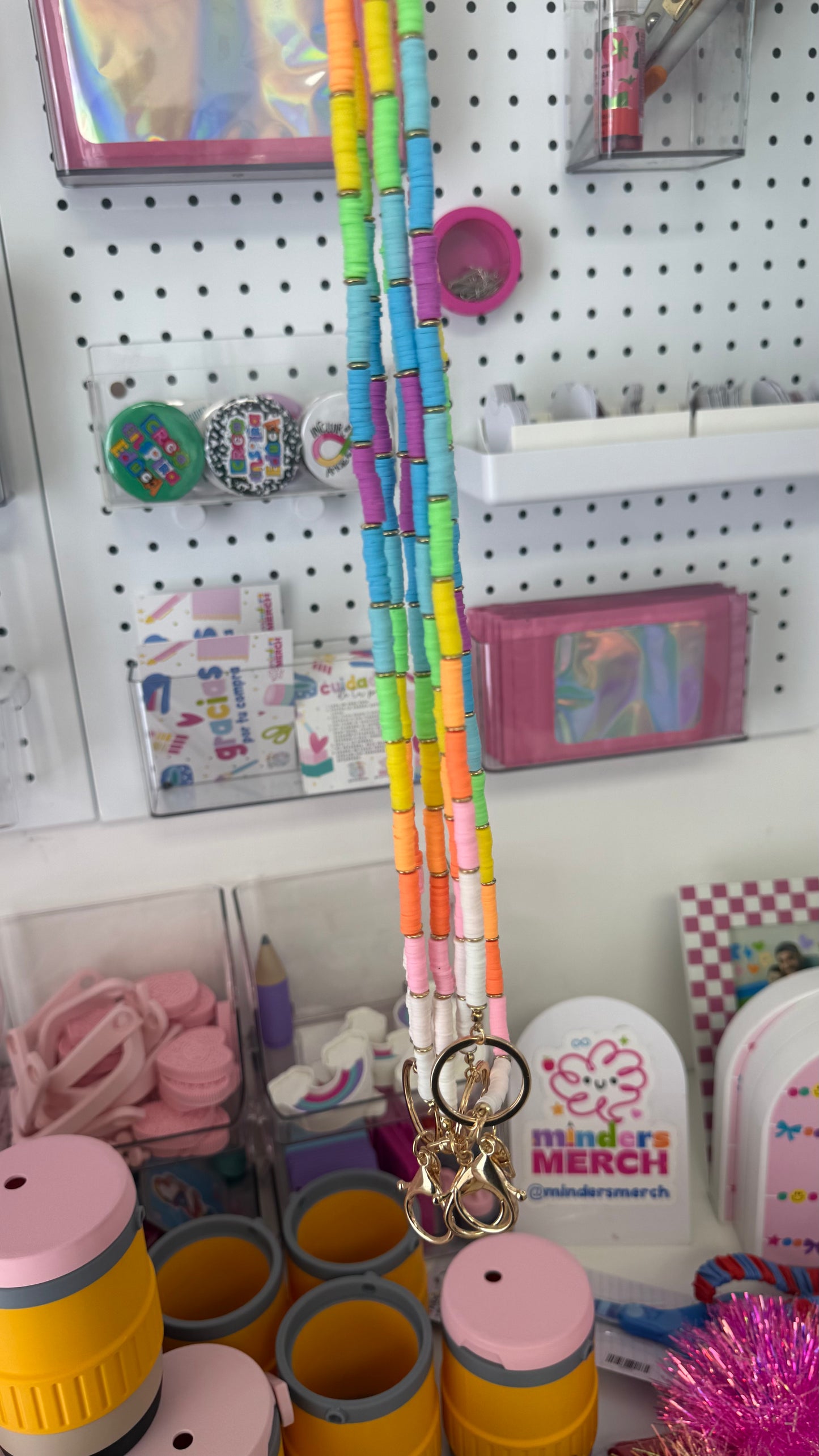Lanyard cuentas arcoíris