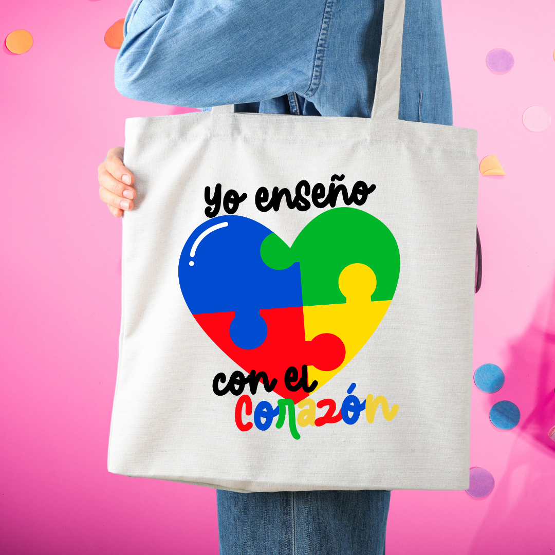 Tote bag - Yo enseño con el corazón