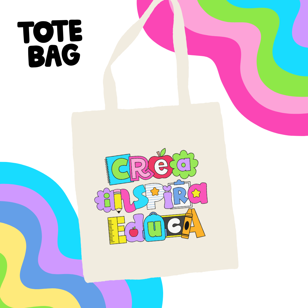 Bolsa Tote Crea, Inspira, Educa