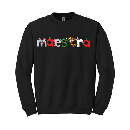 Sudadera Maestra con dibujos