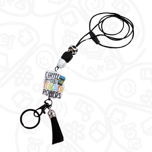 Lanyard Coffee Gives me Teacher power