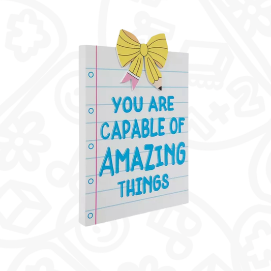 Decoración "You are capable of amazing things" de Pared de Madera