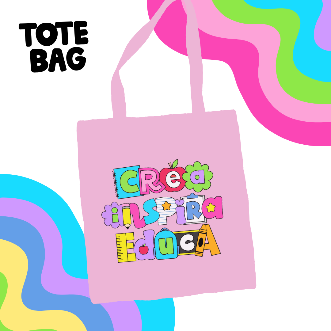 Bolsa Tote Crea, Inspira, Educa