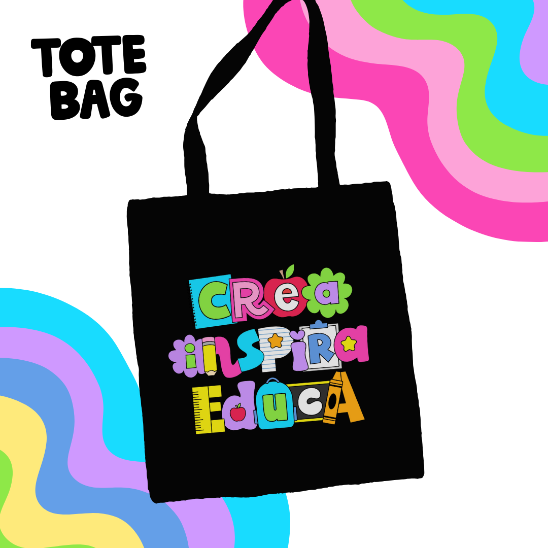 Bolsa Tote Crea, Inspira, Educa