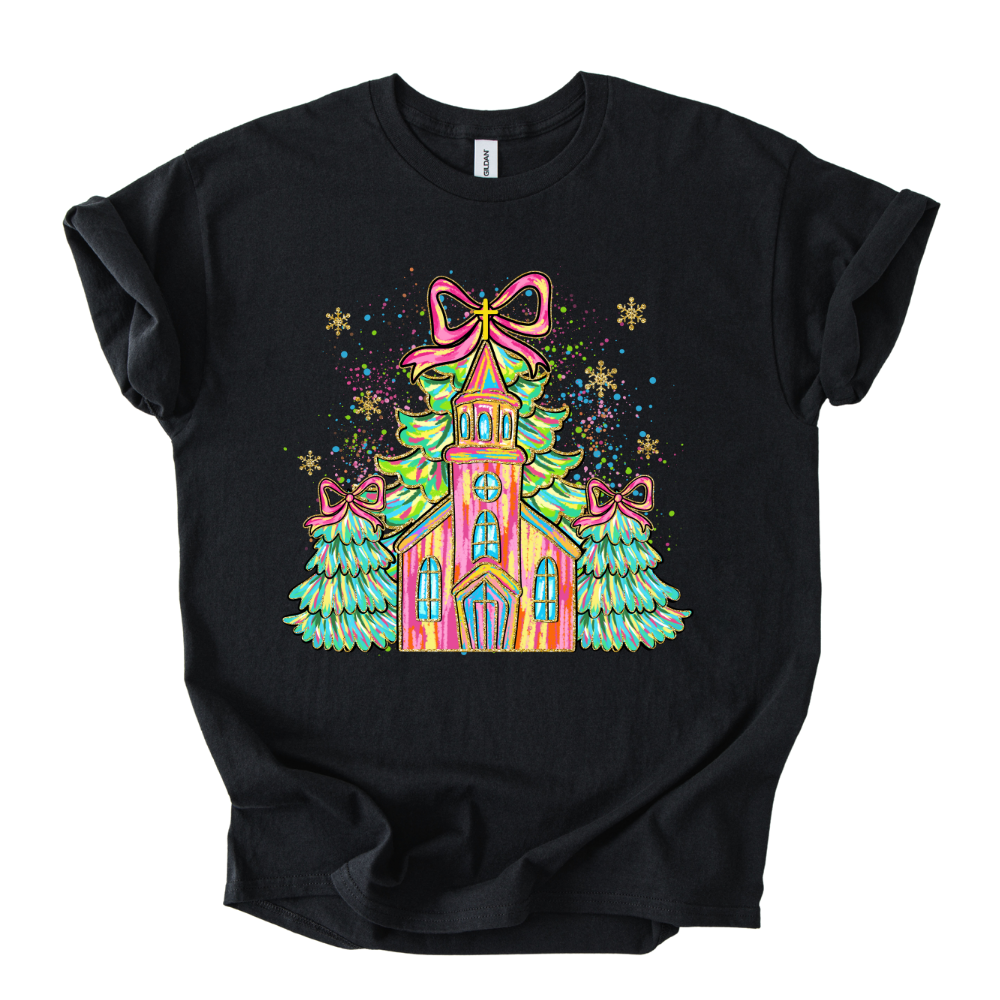 Camiseta Diseño Navidad Glitter
