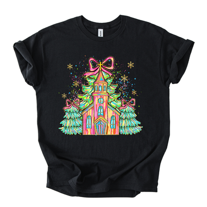 Camiseta Diseño Navidad Glitter