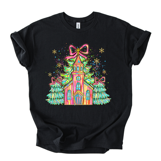 Camiseta Diseño Navidad Glitter