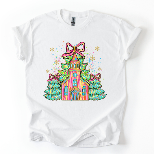 Camiseta Diseño Navidad Glitter