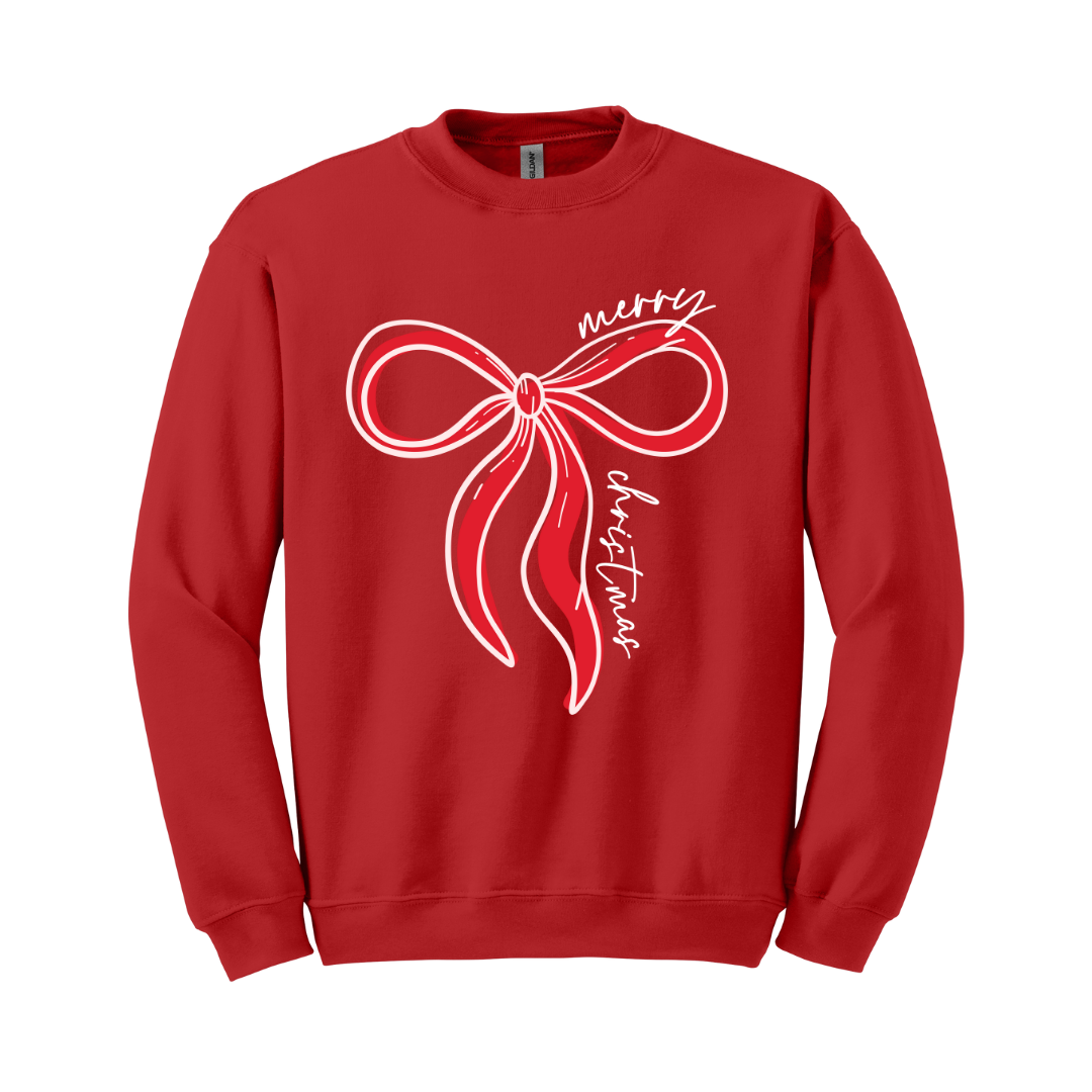Sudadera Merry Christmas Moño Rojo