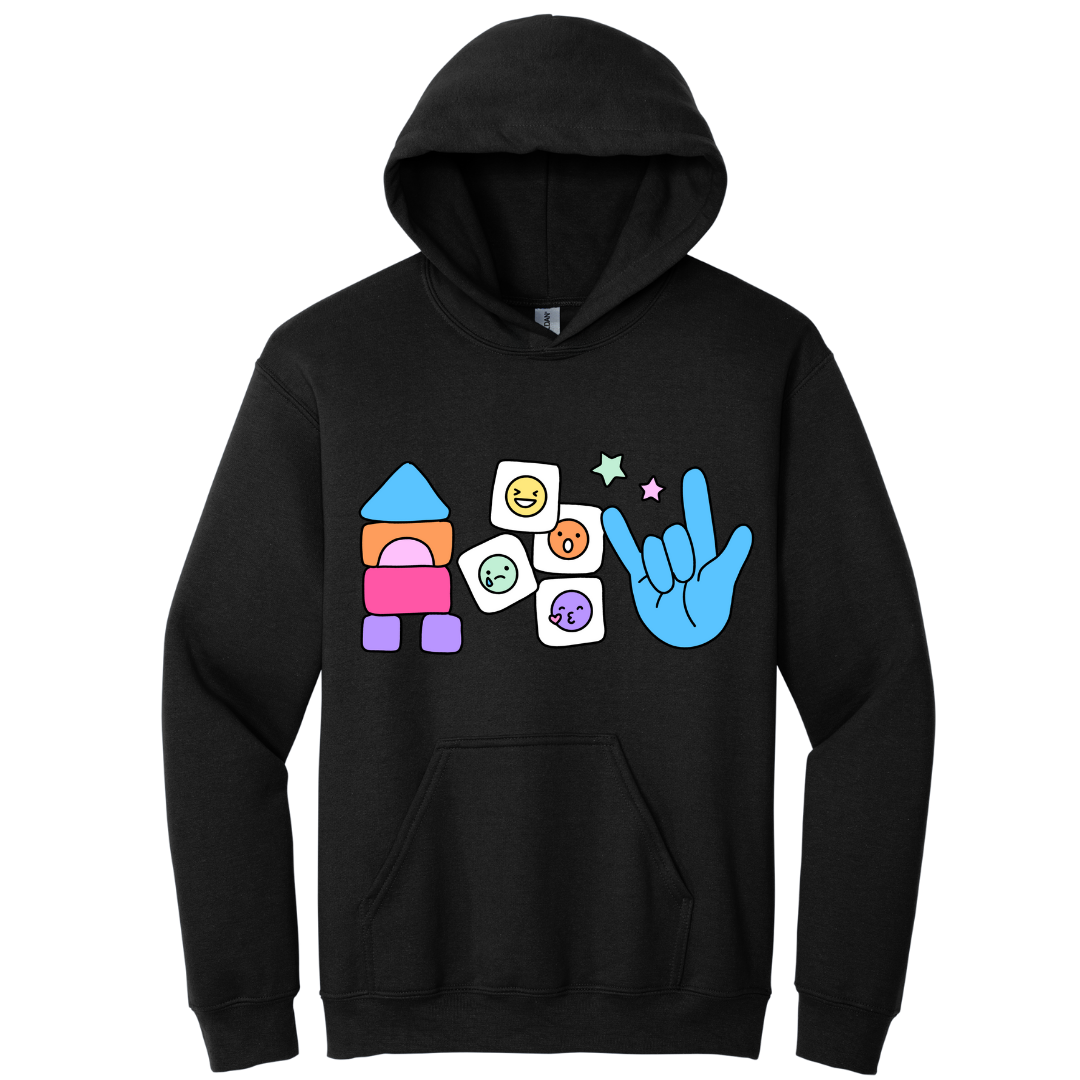 Hoodie Bloques Caritas Mano