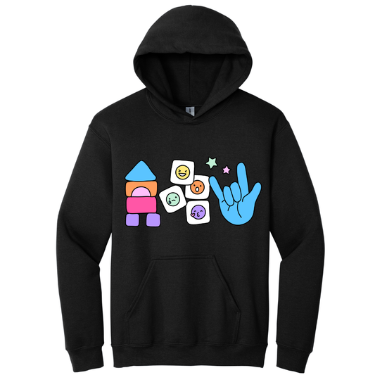 Hoodie Bloques Caritas Mano