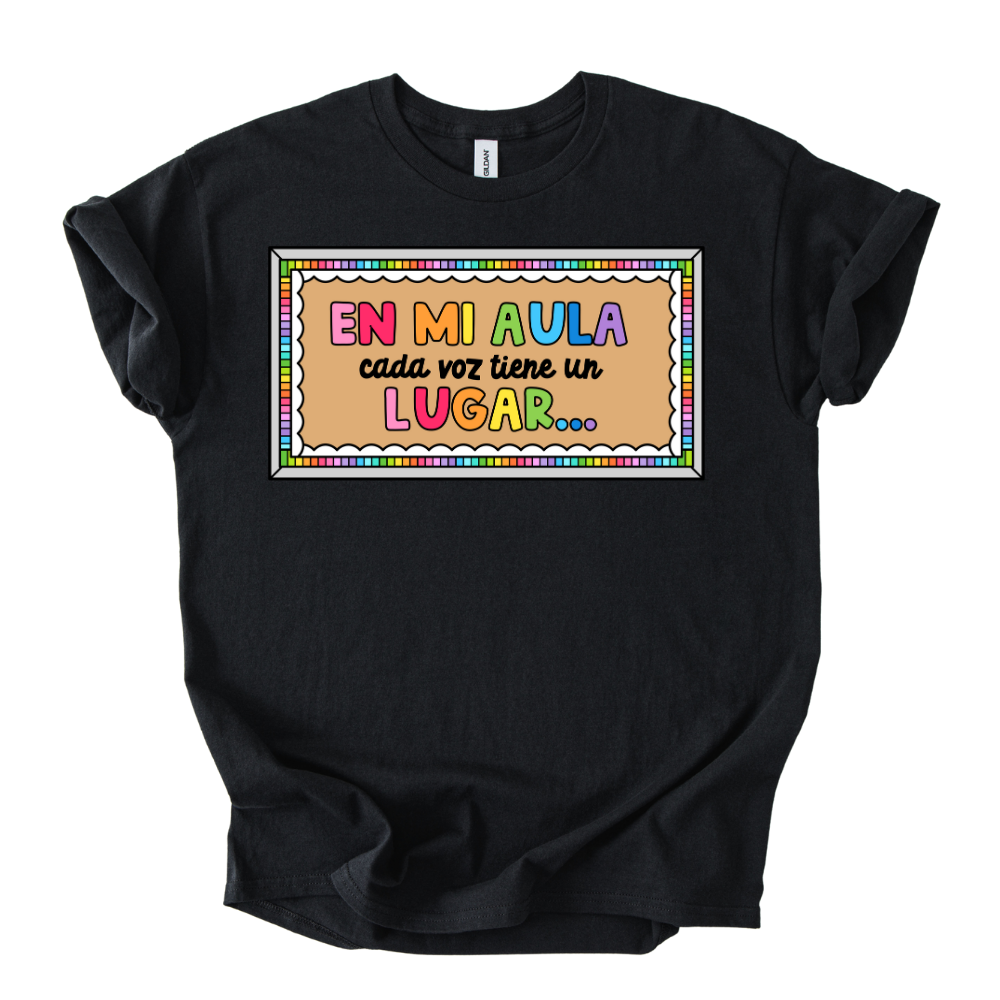 Camiseta En mi aula cada voz tiene un lugar