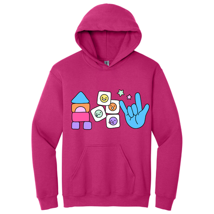 Hoodie Bloques Caritas Mano