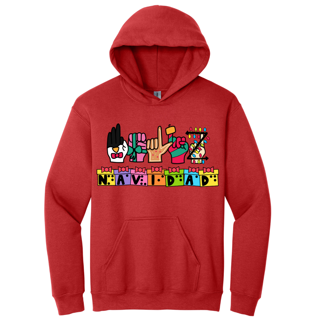 Hoodie Feliz Navidad Inclusivo