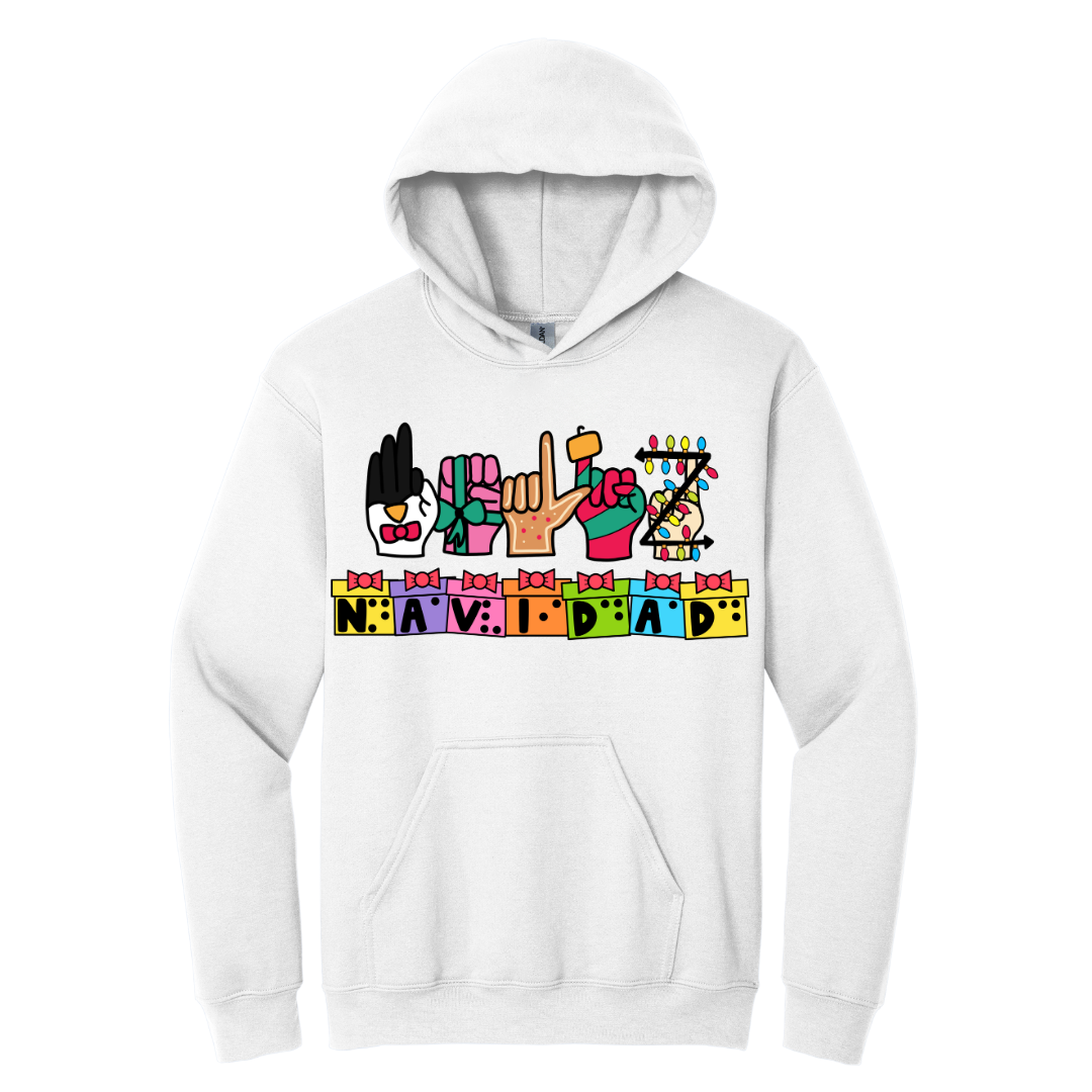 Hoodie Feliz Navidad Inclusivo