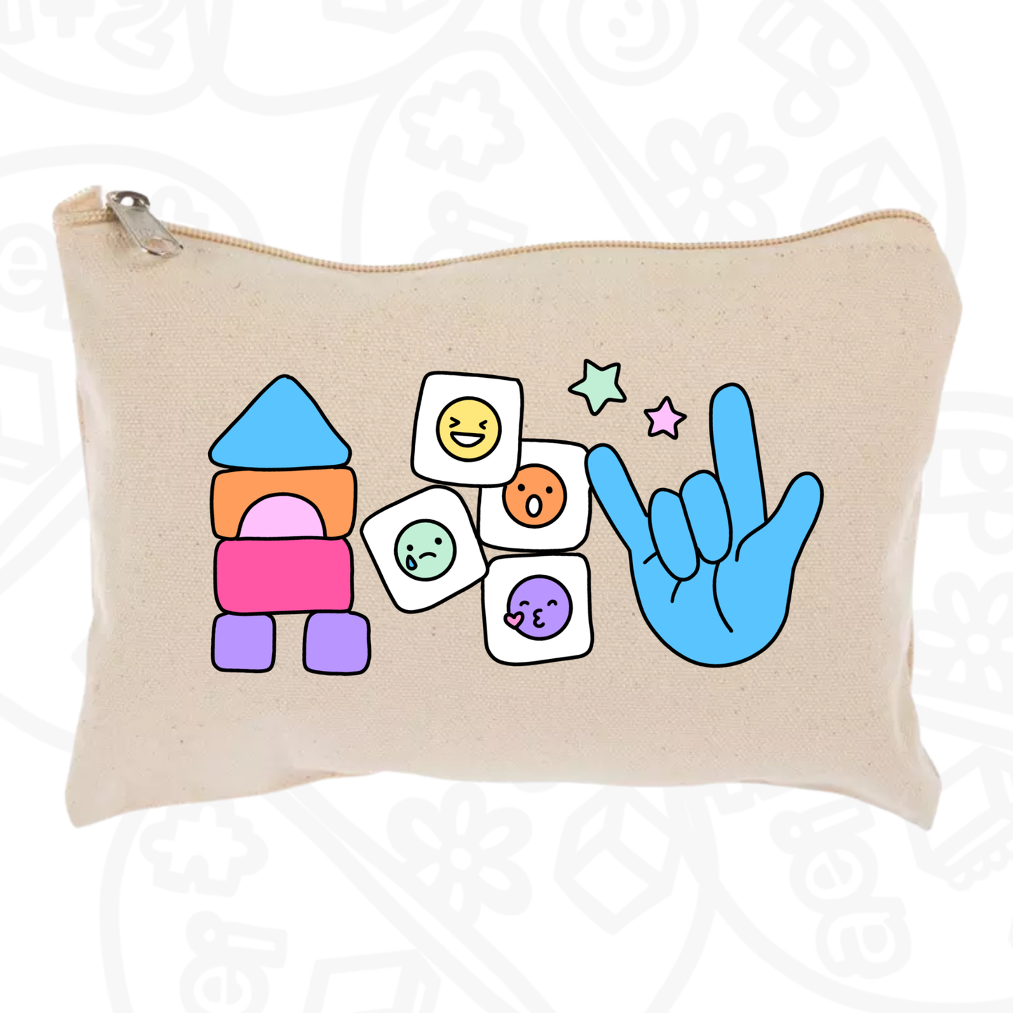 Lapicera Natural Bloques, caritas, mano