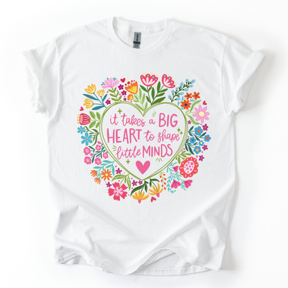 Camiseta Big Heart Little Minds Flores