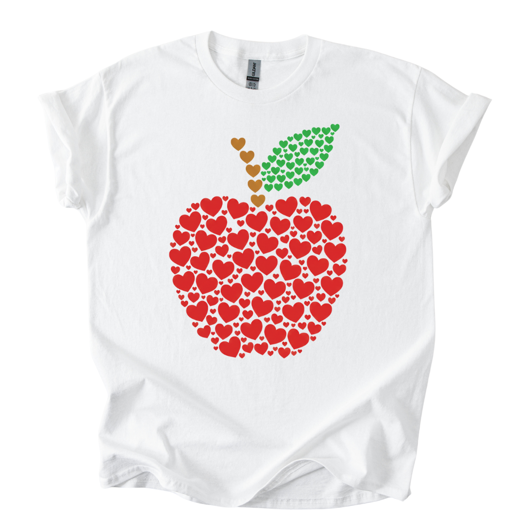 Camiseta Manzana de corazones