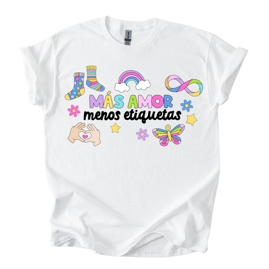 Camiseta Más amor, menos etiquetas