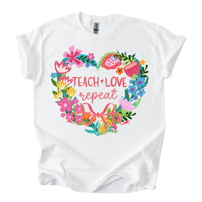 Camiseta Corazón Flores