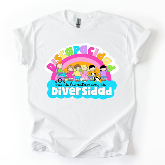Camiseta Discapacidad no es limitación, es diversidad