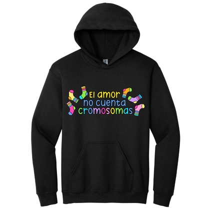 Hoodie El amor no cuenta cromosomas