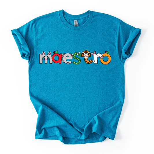 Camiseta Maestro Letras de dibujos