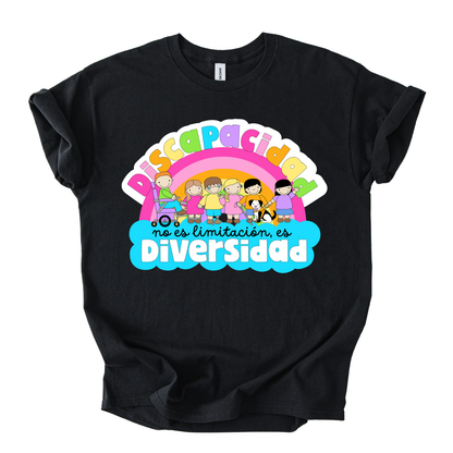 Camiseta Discapacidad no es limitación, es diversidad
