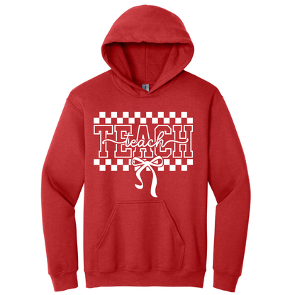 Hoodie Teach Moño Checkered