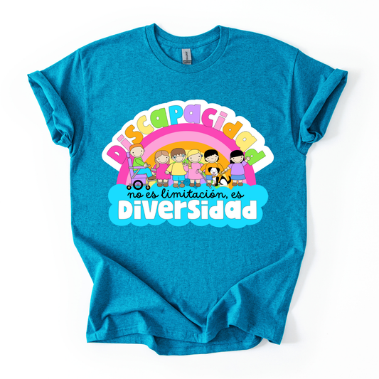Camiseta Discapacidad no es limitación, es diversidad