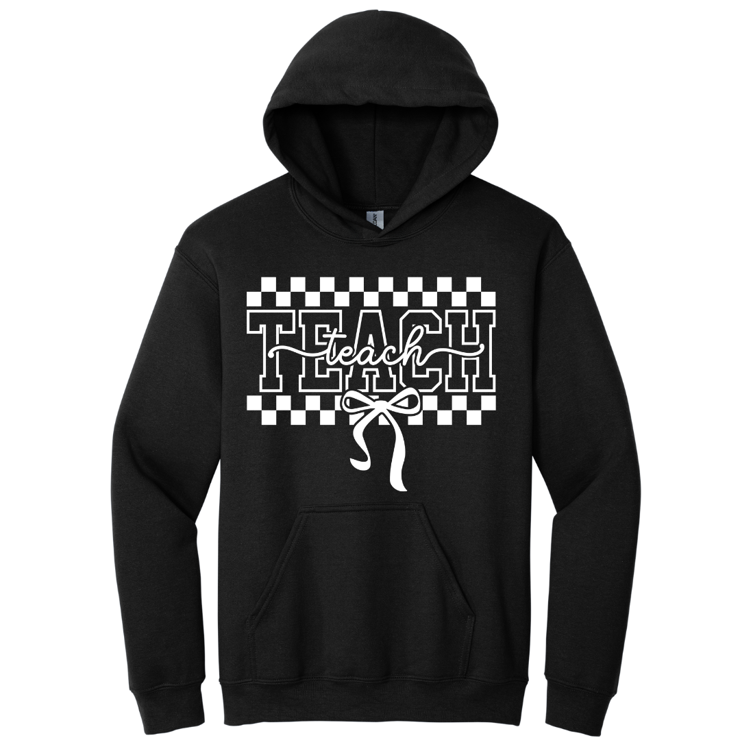 Hoodie Teach Moño Checkered
