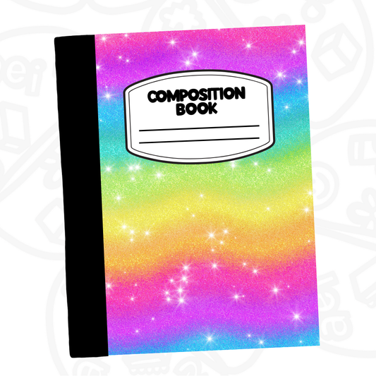 Cuaderno Composition Glitter colores