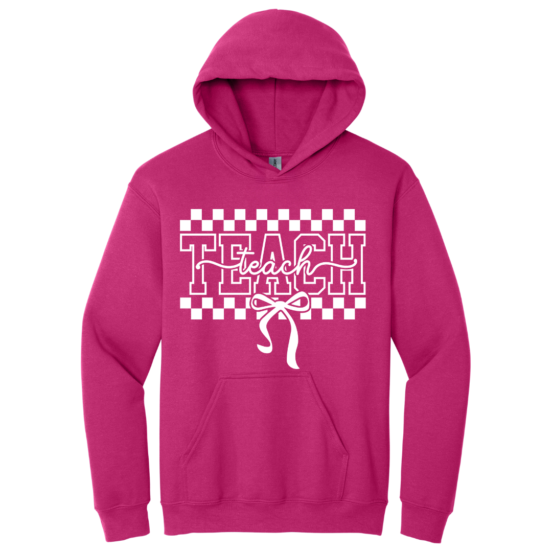 Hoodie Teach Moño Checkered