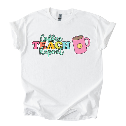 Camiseta Coffee Teach Repeat