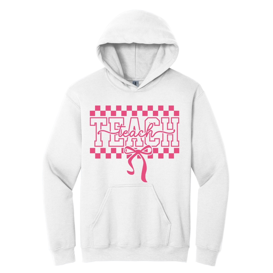 Hoodie Teach Moño Checkered