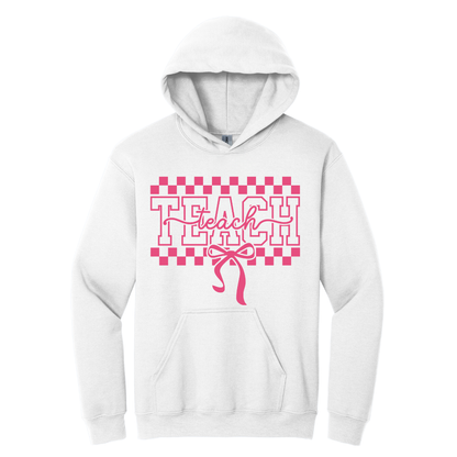 Hoodie Teach Moño Checkered