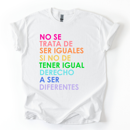 Camiseta Derecho a ser diferentes