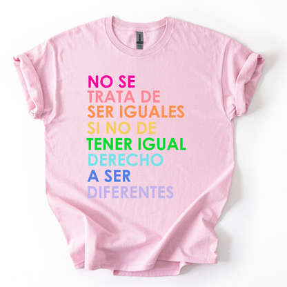 Camiseta Derecho a ser diferentes