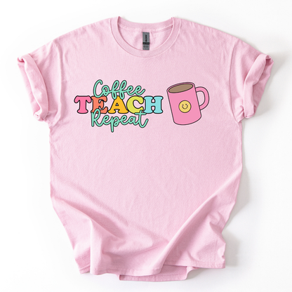 Camiseta Coffee Teach Repeat